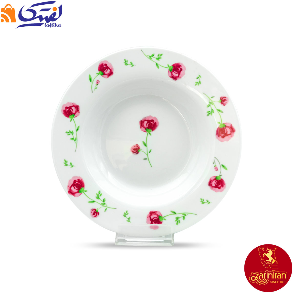 قیمت بشقاب خورش خوری پینک رز ایتالیا اف چینی زرین سایز 22